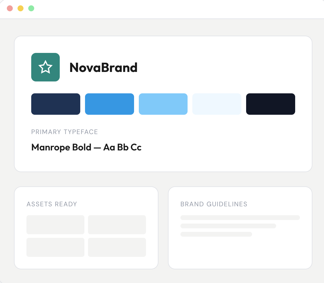 Dezignz brand identity generator interface
